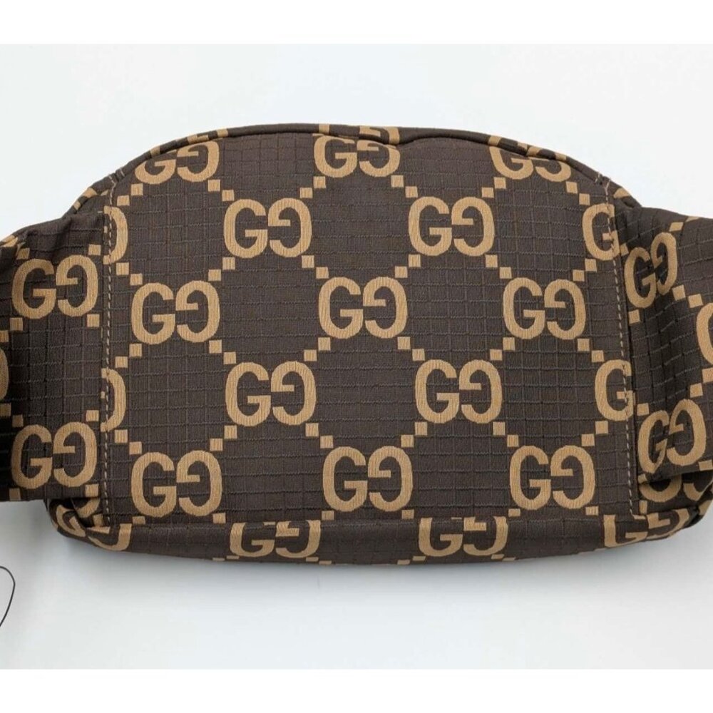 Gucci Ripstop GG Monogram Patch Belt Bag Beige Ebony 80cm 767934 - Picture 5 of 14